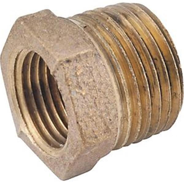 Gizmo 738110-1208 0.75 x 0.5 Bushing Hex Red Brass GI929116 - main